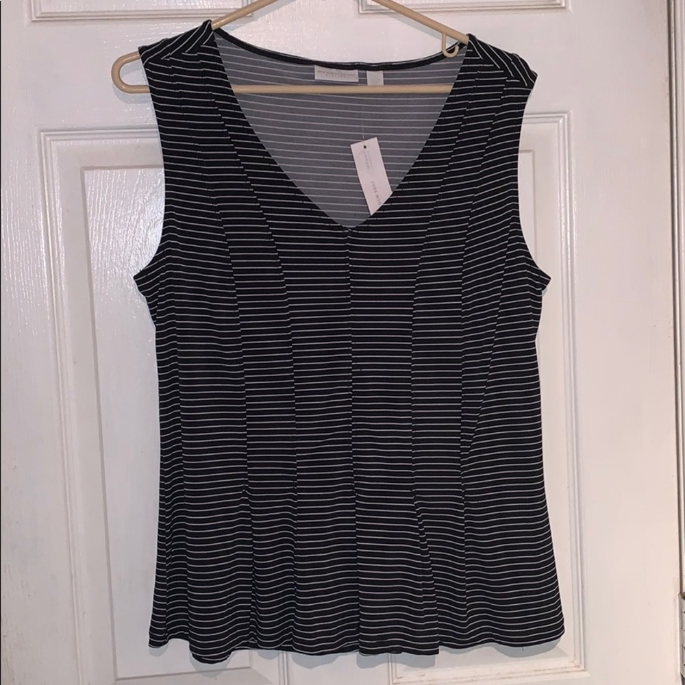 Striped sleeveless blouse